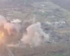 Появилось новое жуткое видео обстрела окрестностей Авдеевки из РСЗО &quot;Град&quot;