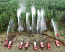 В Лиманском районе учились тушить лесные пожары (ФОТО)