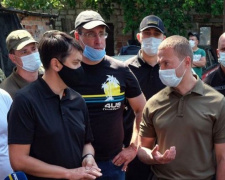 Разумков в Донецкой области говорил о восстановление разрушенного жилья