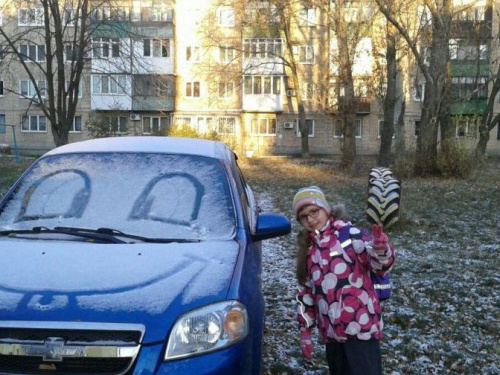Авдеевка запорошена первым снегом (ФОТОФАКТ)
