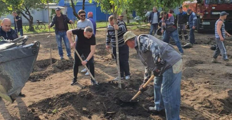 Коммунальщики продолжают озеленение Авдеевки:фотофакт