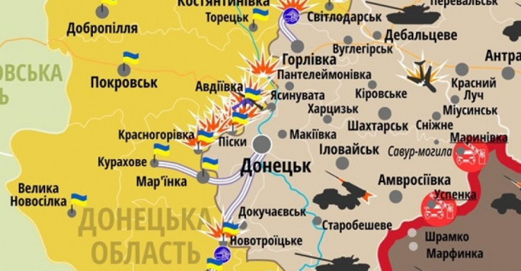В результате огневой атаки боевиков двое украинских военных погибли, шестеро ранены, - штаб АТО