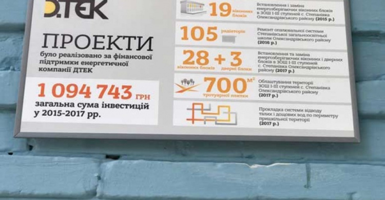 ДТЭК помогает модернизировать сельские школы Донетчины