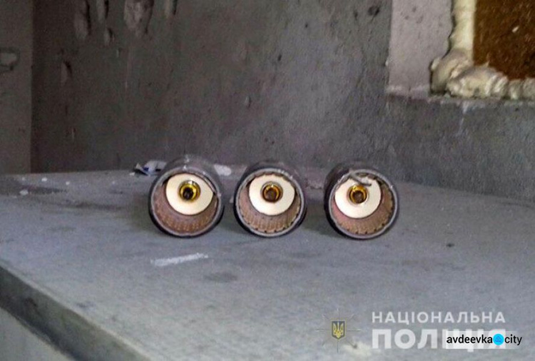 Авдеевские полицейские обезвредили три гранаты на кладбище