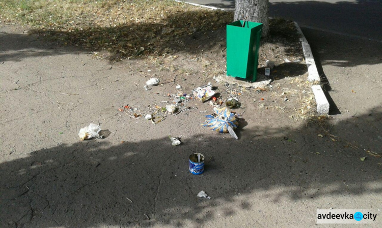 В Авдеевке орудуют мусорные вандалы (ФОТОФАКТ)